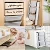FairUo Small Step Stool for Kitchen,Bathroom, Adults Seniors Folding Heavy Duty Mini Ladder with Wide Rungs/Black/4 Step view 2