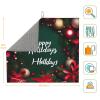 Happy Holidays Dish Drying Mat, 46 Cm X 41 Cm Mat, Microfiber Dish Drying Mat Draining Mat Kitchen Counter Drying Mat view 3