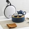 Ceramic Small Kungfu Teapot, Portable Travel Tea Set Ceramic Kungfu Tea Set Chinese Tea Ceremony Gift For Home Outdoor And Office (Color : Blue) view 1