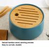 Ceramic Small Kungfu Teapot, Portable Travel Tea Set Ceramic Kungfu Tea Set Chinese Tea Ceremony Gift For Home Outdoor And Office (Color : Blue) view 3