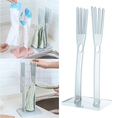 Cabilock Space-saving Kitchen Glove Drainer Multi-functional Glove Drying Rack Dish Cloth Shelf