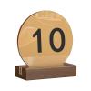 LSMKKA 10 PC Acrylic Table Number Holder, Stable Round Numbers Sign Visible Gold Placards Rack/Stands for Party Weddings Resturants Cafes, 10-20 30-40 80-90 90-100 Labels (Color : 10-20, Size : 10 view 1
