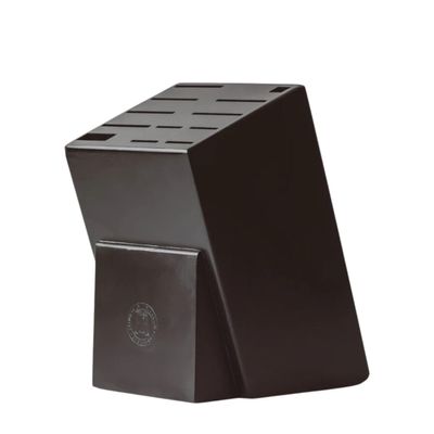 Hometown Black Universal Knife Block, Ebony Stained Red Oak with 12 Slots (Ebony Stained Red Oak)