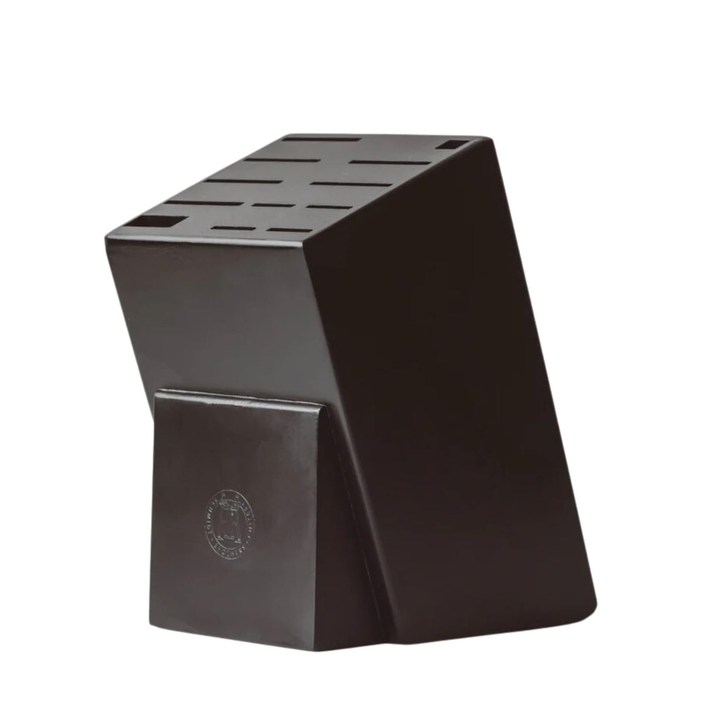 Hometown Black Universal Knife Block, Ebony Stained Red Oak with 12 Slots (Ebony Stained Red Oak)