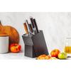 Hometown Black Universal Knife Block, Ebony Stained Red Oak with 12 Slots (Ebony Stained Red Oak) view 4
