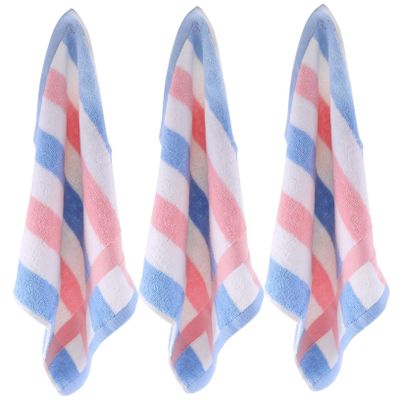 Cabilock 3pcs Soft Cotton Washcloths Bright Colors Extra-Absorbent Face Towels for Boys and Girls for Bathroom Spa and Daily Use Cotton Rags for Easy Drying and Comfort