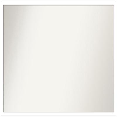 Amanti Art White Bathroom Mirror for Over Sink, 30x47 Custom Made Svelte White Rectangle Vanity Mirror, Oversize Modern Wood Frame, Hangs Horizonally and Vertically, Wall Decor