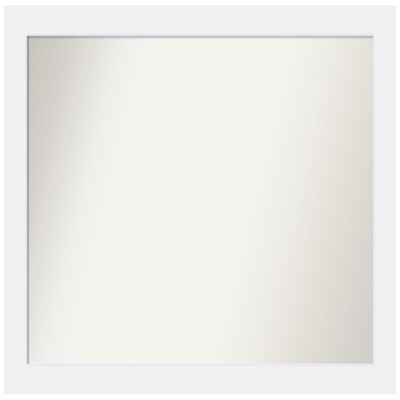 Amanti Art White Bathroom Mirror for Over Sink, 35x47 Custom Made Corvino White Rectangle Vanity Mirror, Oversize Modern Wood Frame, Hangs Horizonally and Vertically, Wall Decor