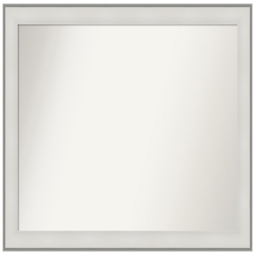 Amanti Art White Bathroom Mirror for Over Sink, 34x47 Custom Made Imperial White Rectangle Vanity Mirror, Oversize Traditional Wood Frame, Hangs Horizonally and Vertically, Wall Decor