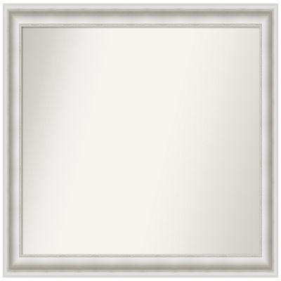 Amanti Art White Bathroom Mirror for Over Sink, 37x46 Custom Made Parlor White Rectangle Vanity Mirror, X-Large Traditional Wood Frame, Hangs Horizonally and Vertically, Wall Decor