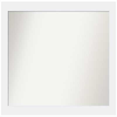 Amanti Art White Bathroom Mirror for Over Sink, 33x47 Custom Made Corvino White Rectangle Vanity Mirror, Oversize Modern Wood Frame, Hangs Horizonally and Vertically, Wall Decor