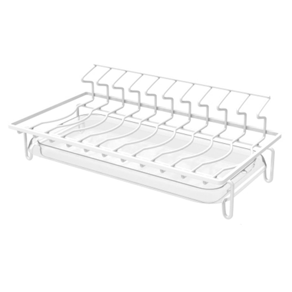 Dish Plate Rack, Metal kitchen countertop Bowl Stand Drainer, Single Tier Plate Organizer, Suitable for hotels, apartments (Size : 38 * 21 * 12cm)