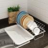 Dish Plate Rack, Metal kitchen countertop Bowl Stand Drainer, Single Tier Plate Organizer, Suitable for hotels, apartments (Size : 38 * 21 * 12cm) view 4