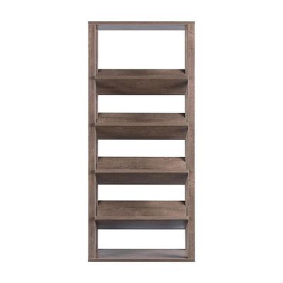 BOWERY HILL Wood 5-Shelf 71-Inch Etagere Bookcase in Walnut