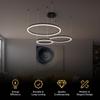 MOD LIGHTING Charlotte Modern 5-Ring Chandelier, 1 Pack, Gold view 2
