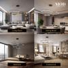 MOD LIGHTING Charlotte Modern 5-Ring Chandelier, 1 Pack, Gold view 4