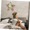 DECHOUS 1pc Artificial Wall Hanging Home Decor Spring Door Wreath Star Grapevine Wreath Twig Wall Decoration Star Peony Wooden Circle Crafts Outdoor view 2