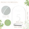 JINMURY Frosted Arch Table Numbers for Wedding, 5x7 Inch Acrylic Table Numbers 1-25 with Stands, Frosted Acrylic Arch Tabletop Sign with Holder for Centerpiece, Reception, Wedding, Party, Event view 2