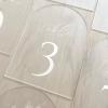 JINMURY Frosted Arch Table Numbers for Wedding, 5x7 Inch Acrylic Table Numbers 1-25 with Stands, Frosted Acrylic Arch Tabletop Sign with Holder for Centerpiece, Reception, Wedding, Party, Event view 3