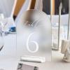 JINMURY Frosted Arch Table Numbers for Wedding, 5x7 Inch Acrylic Table Numbers 1-25 with Stands, Frosted Acrylic Arch Tabletop Sign with Holder for Centerpiece, Reception, Wedding, Party, Event view 4