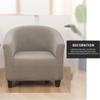 Club Chair Slipcover, High Stretch Tub Chair Cover Furniture Protectors Barrel Chair Cover Spandex Armchair Cover Washable Half Round Sofa Cover for Living Room (Color : Beige) view 2