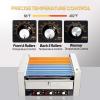 ROVSUN 30 Hot Dog 11 Roller, Hot Dog Roller Warmer Grill Cooker Machine w/Bun Warmer, Cover, Dual Temp Control, LED Light, Removable Shelf & Drip Tray for Party Home Commercial 2000W ETL Certified view 2