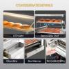 ROVSUN 30 Hot Dog 11 Roller, Hot Dog Roller Warmer Grill Cooker Machine w/Bun Warmer, Cover, Dual Temp Control, LED Light, Removable Shelf & Drip Tray for Party Home Commercial 2000W ETL Certified view 3