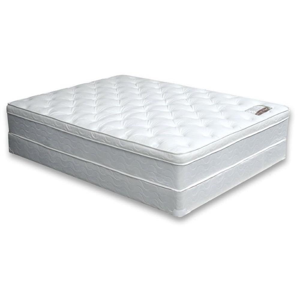BOWERY HILL Queen Quilted Euro Top Mattress, 11 in Thick, Medium-Firm Support, Foam and Coil Construction, White Polyester Fabric, Fire Retardant Cover, Edge Supported Mattress for Sleeping Comfort