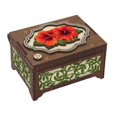 Davidson Workshop Custom Song Flower MP3 Music Box with Photo Personalization and Text, Choose from 21 Flower Types