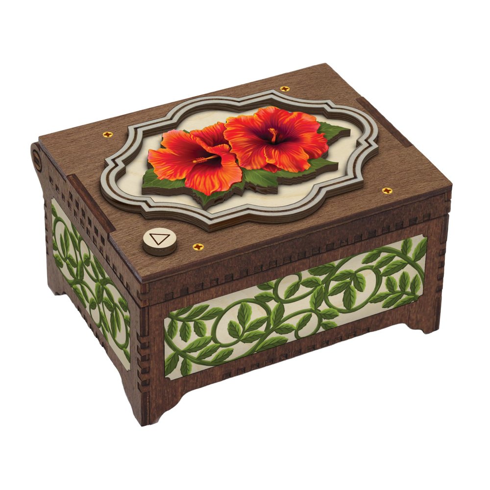 Davidson Workshop Custom Song Flower MP3 Music Box with Photo Personalization and Text, Choose from 21 Flower Types