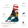 Half American Half Bahamian Flag Beach Towel with Towel Band, 27.5 Inches Soft Microfiber Beach Towels Quick Dry Absorbent Sand Free Beach Blanket for Adults in Beach Pool view 3