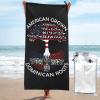 American Grown Dominican Republic Roots Beach Towel with Towel Band, 27.5 Inches Soft Microfiber Beach Towels Quick Dry Absorbent Sand Free Beach Blanket for Adults in Beach Pool view 1
