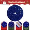Christmas Tree Skirts 46 Inch Royal Blue Velvet Christmas Trees Skirt Sequin Christmas Tree Mat Rustic Trees Skirt Blue Tree Skirts for Artificial Trees Indoor Outdoor Home Christmas Ornaments view 3