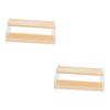 BESTOYARD 2 Pcs Display Stand Wood Acrylic Booth view 1