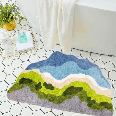 LEVINIS Moss Bath Mats, Cute Green Moss Shag Bathroom Rugs Non Slip Soft and Water Absorbent Bath Rug for Bathroom, Shower, Tub, Indoor Doormat 31"20"