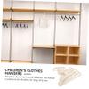 CAXUSD 5 Pcs Cartoon Animal Design Kids Wood Hangers Fun and Functional Clothes Rack for Baby Clothing Dress and Shirt Storage for Nursery and Toddler Organization view 2