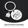 EXCEART 6 Pack Stainless Steel Key Rings Portable Bag Pendants for Housewarming First Home Creative Keychain Accessories for Keys Bags and Everyday Carry view 3