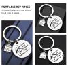 EXCEART 6 Pack Stainless Steel Key Rings Portable Bag Pendants for Housewarming First Home Creative Keychain Accessories for Keys Bags and Everyday Carry view 4