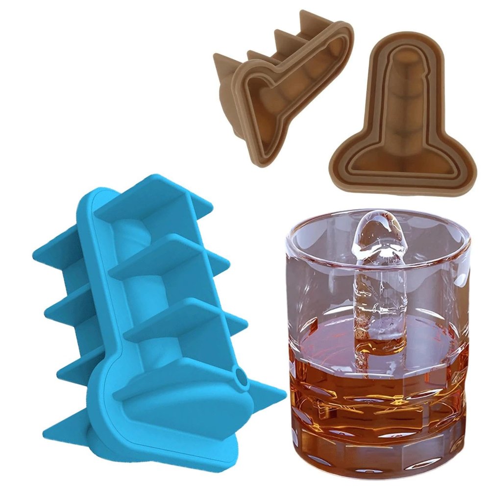Adult Prank Ice Cube Mould | 3D Ice Cube Molds - Fun Shapes Silicone Ice Cube Mold for Whiskey, Beer, Coffee and Homemade,3Pcs