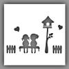 Boy & Girl Scene Outdoors Love Stencil - Choose a Size (30"x30") - Laser-Cut Reusable Plastic view 2