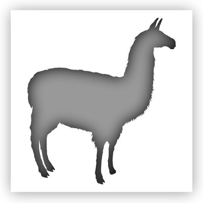 Llama Animal Stencil - Choose a Size (6"x6") - Laser-Cut Reusable Plastic