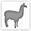 Llama Animal Stencil - Choose a Size (6"x6") - Laser-Cut Reusable Plastic view 1