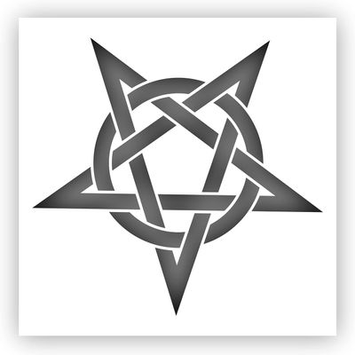 Pentagram Shape Symbol Stencil - Choose a Size (36"x36") - Laser-Cut Reusable Plastic