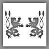 Lions Doubletail Heraldry Stencil - Choose a Size (18"x18") - Laser-Cut Reusable Plastic view 2