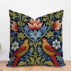 ArogGeld Red Bird Blue Sunflower Sofa Cushion Cover Chinoiserie Garden Animal Floral Square Pillow Covers Chinoiserie Accent Pillow for Living Room Bedroom 16x16in White Linen view 1