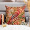 ArogGeld Traditional Chinese Chinoiserie Cushion Cover Blush Orange Chinoiserie Flower Bird Pillow Covers Peacock Animal Asian Garden Floral Throw Pillow Case Farmhouse Decor 16x16in view 4