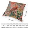 ArogGeld Asian Scenic Chic Chinoiserie Cushion Cover Blush Pink Chinoiserie Flower Bird Throw Pillow Cover Peacock Animal Asian Garden Floral Accent Pillow Farmhouse Decor 26x26in White Flax view 2