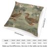 ArogGeld Aqua Lotus and Duck Garden Farmhouse Cushion Cover Green Water Lily Chinoiserie Flower Home Decor Sofa Cushion Cover Asian Scenic Chinoiserie Throw Pillowcase 26x26in White Linen view 2