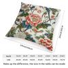 ArogGeld Bird in Peony Tree Coral Throw Pillow Red Peony Flower Animal Bird Decorative Sofa Cushion Cover Japanese Asian Style Farmhouse Toss Pillows for Sofa Couch Car Chair 24x24in view 2