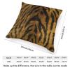 ArogGeld Oriental Chinoiserie Cushion Cover Animal Print Tiger Stripes Throw Pillow Cover Brown Gold Black Tiger Print Pillow Cover Case Farmhouse Decor for Sofa Living Room 16x16in White Flax view 2